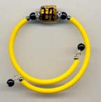 Venetian Glass Wrap Bracelet, Yellow